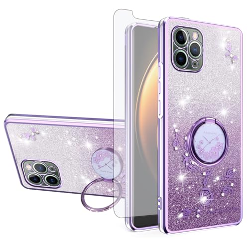 Coque iPhone 11 Pro antichoc avec anneau support et verre de protection