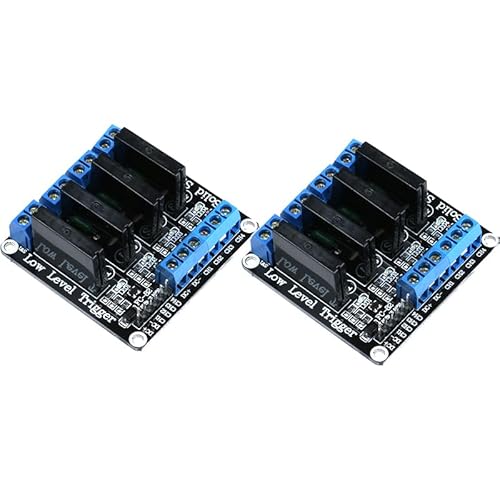 Ec Buying 2Pcs 5V 2A Solid State Relay Module 4 Channel Low Level Trigger 250V2A Ssr Durable Diy Ac Dc Solid State Relay Board For Arduino cover