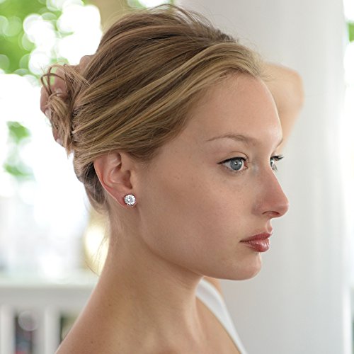 Mariell 3 Carat Cubic Zirconia Crystal Clip-On Stud Earrings for Non-Pierced Ears, Jewelry Gift for Women2