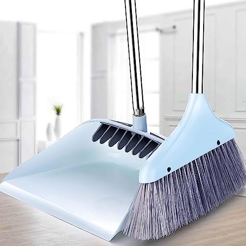 Besen- und Kehrschaufel-Set mit langem Griff, aufrechte und leichte Kombination aus Kehrschaufel und Bürste for die Bodenreinigung zu Hause, in der Küche, im Zimmer, im Büro, in der Lobby ( Grey : Pin – Bild 4