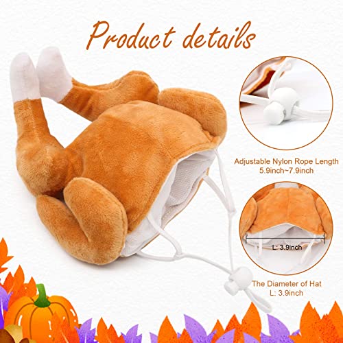 Sombrero de pavo para gato y perro pequeño miniatura 4