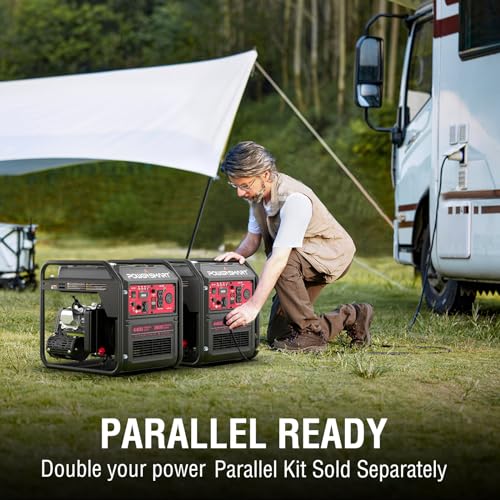 PowerSmart 4400 Watt Home Backup Portable Open Frame Generator with Inverter Technology, RV Ready 30A Outlet,Gas Powered, Lightweight for Home Backup Use & Camping EPA Compliant - Image 5