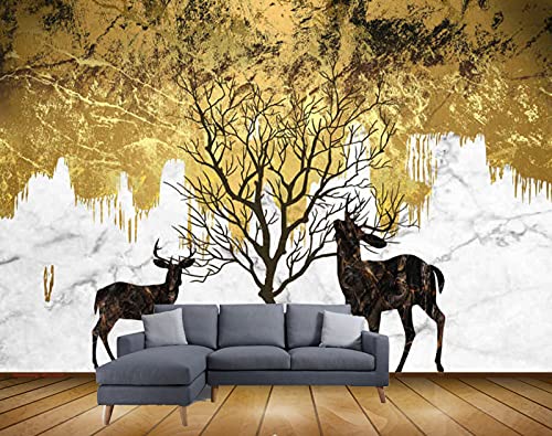 Beibehang Exclusive BRZ2389 Beautiful Winter Theme Deers Tree Collection HD 3D Wallpaper(182 cm x 91 cm)