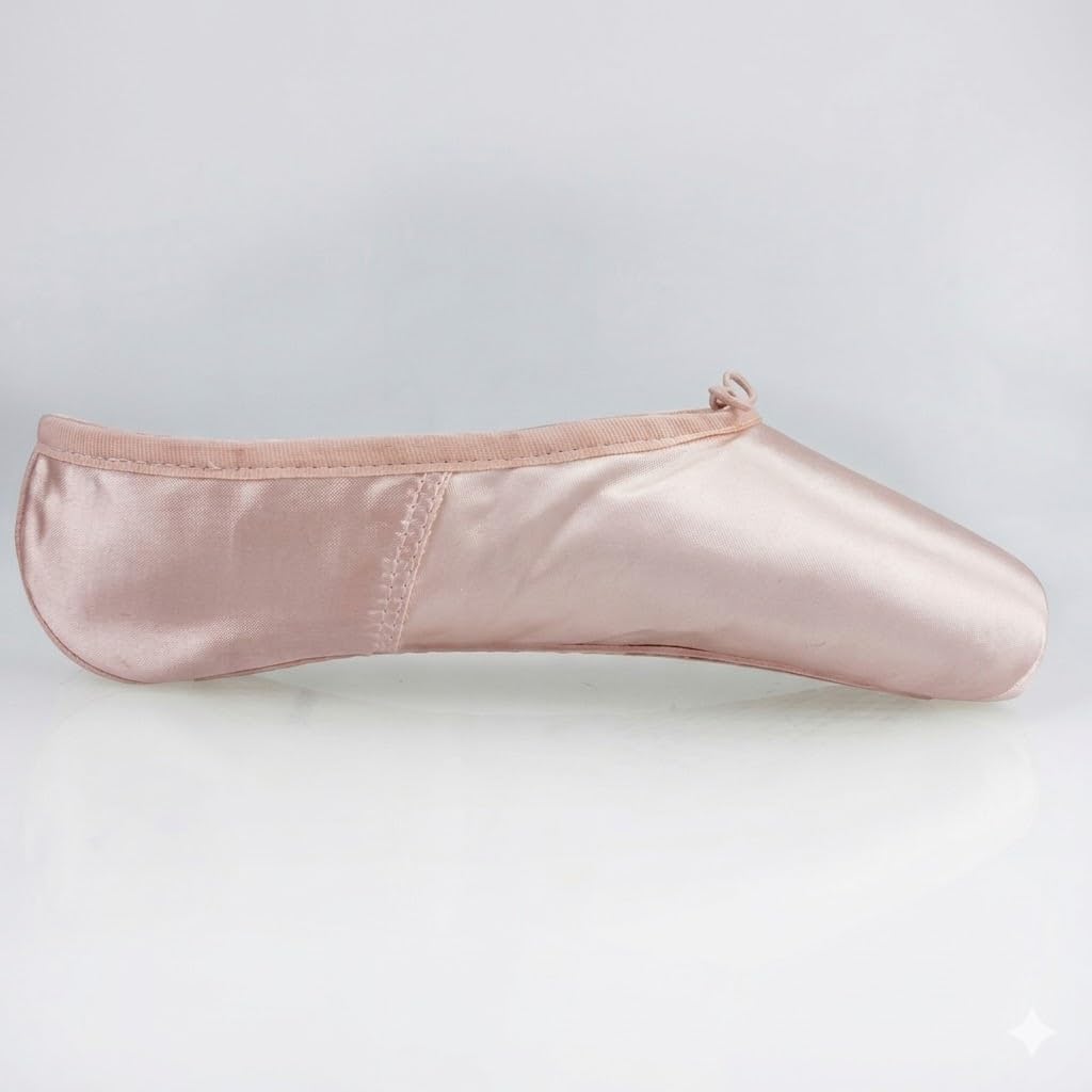 Ballett Spitzenschuhe Damen & Mädchen – Professionelle Ballettschuhe Rosa aus Satin oder Canvas mit Aufgenähten Bändern und Ledersohle,Pointe Shoes für Balletttraining, Spitzentanz,Aufführungen