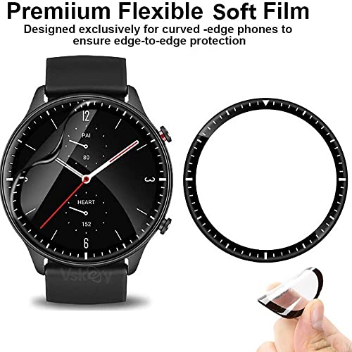 Soliocial 3Pack Soft Fibre Glass For Amazfit Gtr Mini Screen Protector 3D Curved Edge Smart Watch Protective Film [Full Coverage] [Hd Clear] [Anti-Scratch] [Ultra-Thin] [Case Friendly] #TOP3