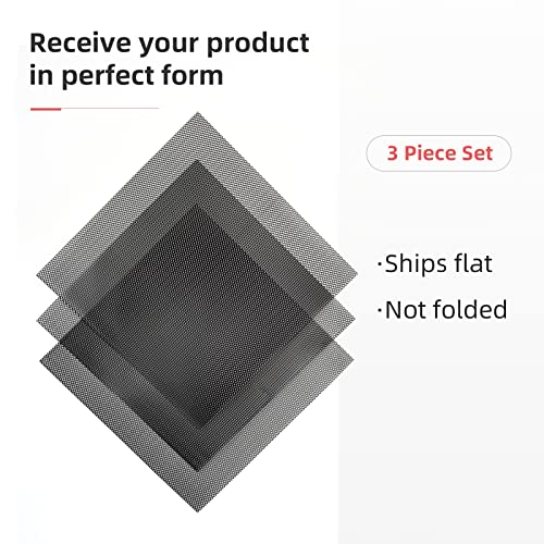 Image of AggAuto Universal 13 inchx13 inch Car Grill Mesh - Aluminum Alloy Automotive Grille Insert Bumper Rhombic Hole 6x12mm, 3Pcs One of the Most Multifunctional Shape Grids Black