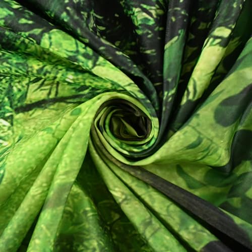 SDOTPMT 140x180cm Magic Forest Shower Curtain Fairytale Fantasy Jungle Tree Green Plant Grassland Bath Curtain Natural Landscape Bathtub Curtain for Bathroom Decor Fabric Polyester with Hooks - Image 4