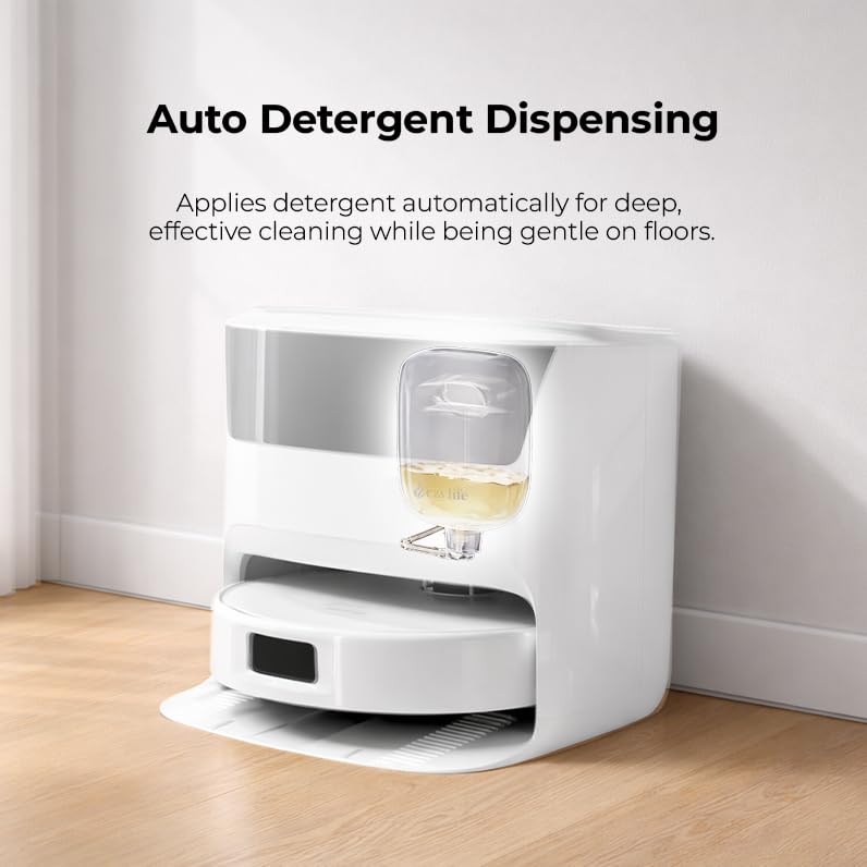 Image of Flow 300 Robot Vacuum 2025 New Launch| 8000Pa Suction | Auto Mop Wash & Hot Air Dry | Anti Tangle Brush 4..0 | Multi Floor Mapping | 10mm Mop Lift for Carpet | 3500+ sq ft