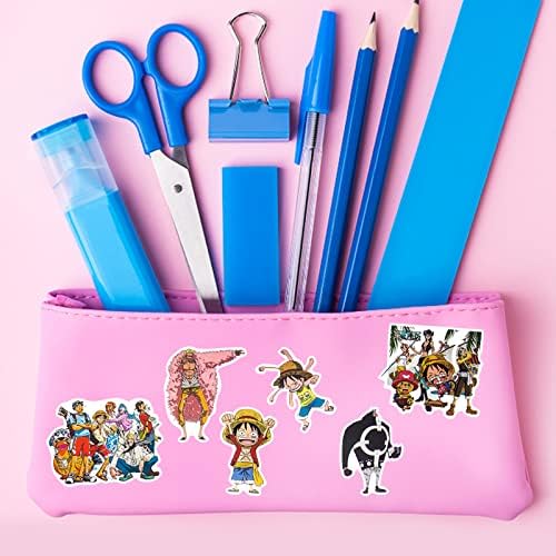 100pcs One Piece Anime Stickers Wopin-Waterproof Anime Stickers for Kids Teens Adults Vinyl Laptop Stickers for Water Bottles Luggage Skateboard Decals Graffiti Patches