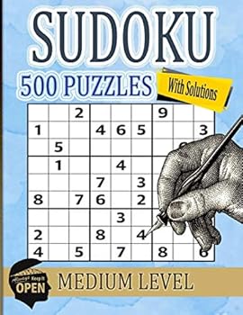 Sudoku Puzzles with solutions: Medium Sudoku 500 puzzles, Large Size 8,5" x 11" ..