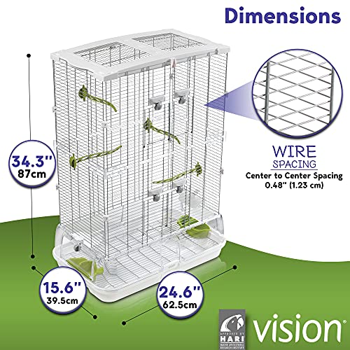 Vision M02 Wire Bird Cage, Bird Home for Parakeets, Finches and Canaries, Tall Medium - Image 5