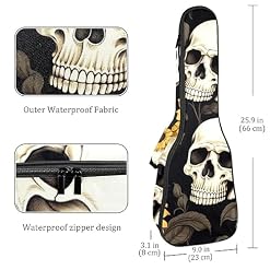 Waterproof Oxford Cloth Ukulele Bag Fairy with Bird and Flower Durable & Stylish Ukulele Case with Storage Skull Sunflower - Les Beatles, Paul McCartney, John Lennon, RIngo Starr, George Harrison Waterproof Oxford Cloth Ukulele Bag Fairy with Bird and Flower Durable & Stylish Ukulele Case with Storage Skull Sunflower – Image 4