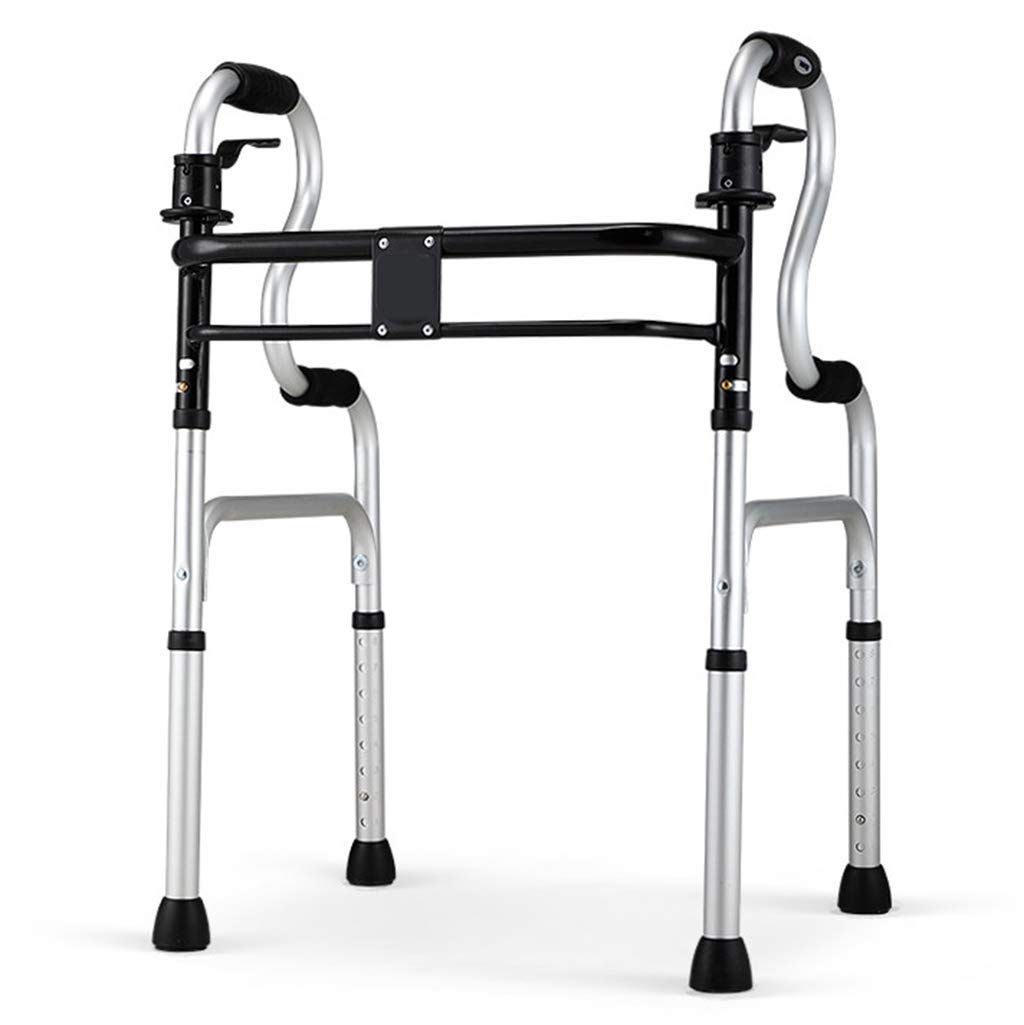 Andador para Ancianos,Práctico andador para personas mayores, bastón multifuncional, andador auxiliar de 4 patas, material de aleación de aluminio, plegable para personas mayores, caminata a