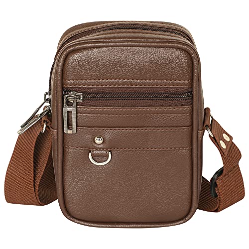 Pramadda Pure Luxury Boss SMALL Leather Sling Bag for Men Women | Classic Chest Slinger | Mobile Pocket Sling Bags for passport documents essential items| corporate gifts items.