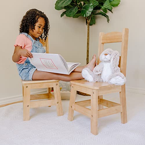 Melissa & Doug Wooden Chairs, Set Of 2 - Blonde Furniture For Playroom - Kids Wooden Chairs, Children's Wooden Playroom Furniture #TOP1