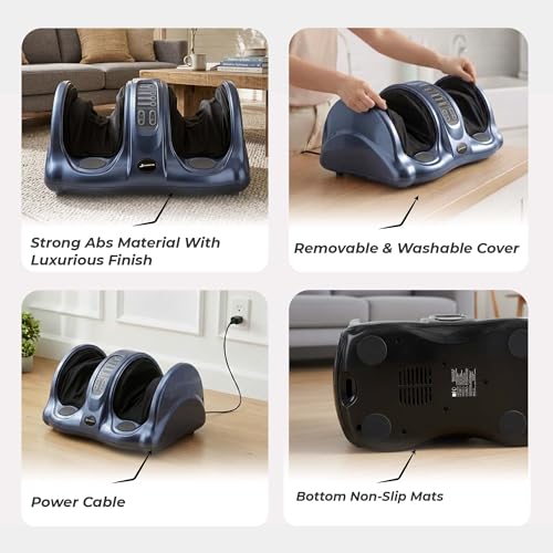 Image of Durafit91 Electric Foot Massager for Pain Relief, Feet Massager with Hand Simulation Massage, Air Compression, Shiatsu, Deep Kneading, Blood Circulation, Relaxation & Stress Relief, Portable Massager