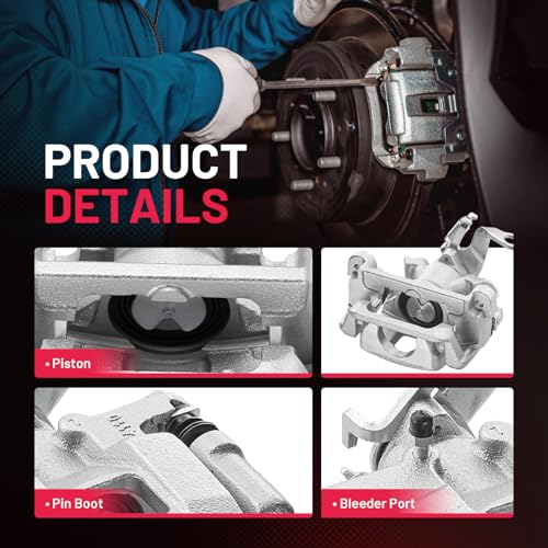 Image of BDFHYK 19-B7382 19-B7383 Rear Disc Brake Caliper Assembly Compatible with Mitsubishi Outlander 2014-2016 /2018 3.0L V6 /2.4L L4, Compatible with Mitsubishi Outlander Sport 2013-2018 2.0L 2.4L L4 2pcs