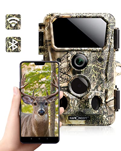 K&F Concept 4K@30FPS WiFi Trail Camera 30MP Bluetooth Hunting Game Camera with 120ΓΒ° No Glow Night Vision 66ft 0.2s Motion Activated IP66 Waterproof Wildlife Camera APP Control Send Pictures to Phone K&F Concept 4K@30FPS WiFi Trail Camera 30MP Bluetooth Hunting Game Camera with 120ΓΒ° No Glow Night Vision 66ft 0.2s Motion Activated IP66 Waterproof Wildlife Camera APP Control Send Pictures to Phone