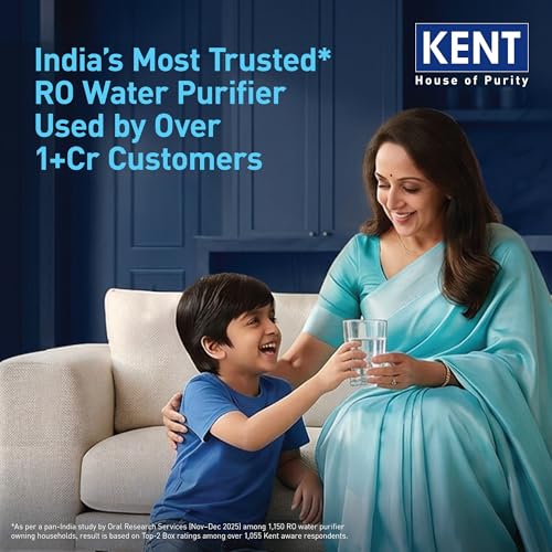 Image of KENT Elegant-B RO Water Purifier| 4 Years Free Service* | RO+UF+TDS Control+UV LED In-Tank | 8L | 20LP /Hr | Ideal For Borewell /Tanker /Municipal Water