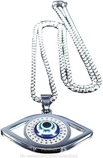 Vintage Evil Eye Pendant Necklace in Stainless Steel with Elegant Eye Motif – Timeless Artisan Jewelry