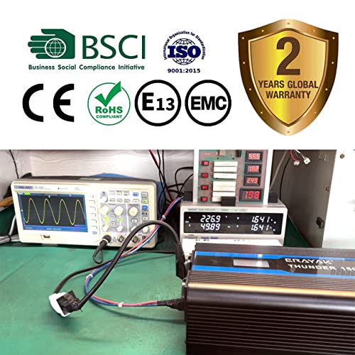 Wechselrichter 1500 W Erayak Spannungswandler 12V auf 230V