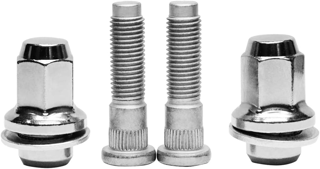 M12x1.50 Chrome Wheel Lug Stud Nut Set for 1999-2019 Jaguar S-Type X-Type F-Type XE XF XJ XJ8 XJR XK XK8 XKR, Replaces Number C2C35294 C2C35294010 (4PCS)