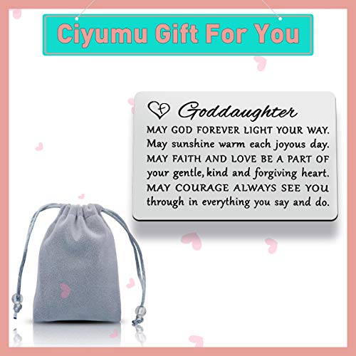 To My Goddaughter Gifts Goddaughter Wallet Card From Godmother Godfather Confirmation Gifts For Teenage Girl Baptism Gifts Religious Gift Love Note Insert Card Gift Birthday Card Gifts For Goddaughter #TOP1
