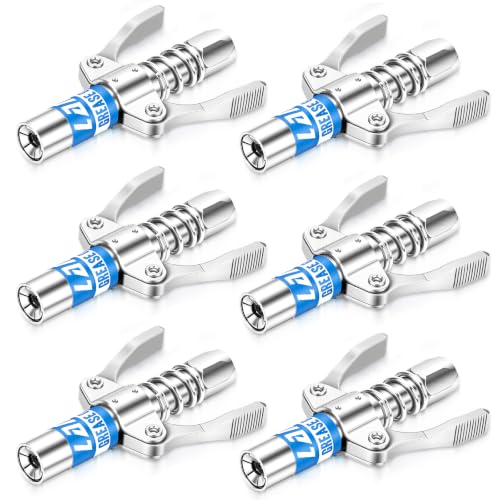 Image of 6 Pack Grease Gun Coupler, Dual Lever Quick Lock & Release Grease Tips