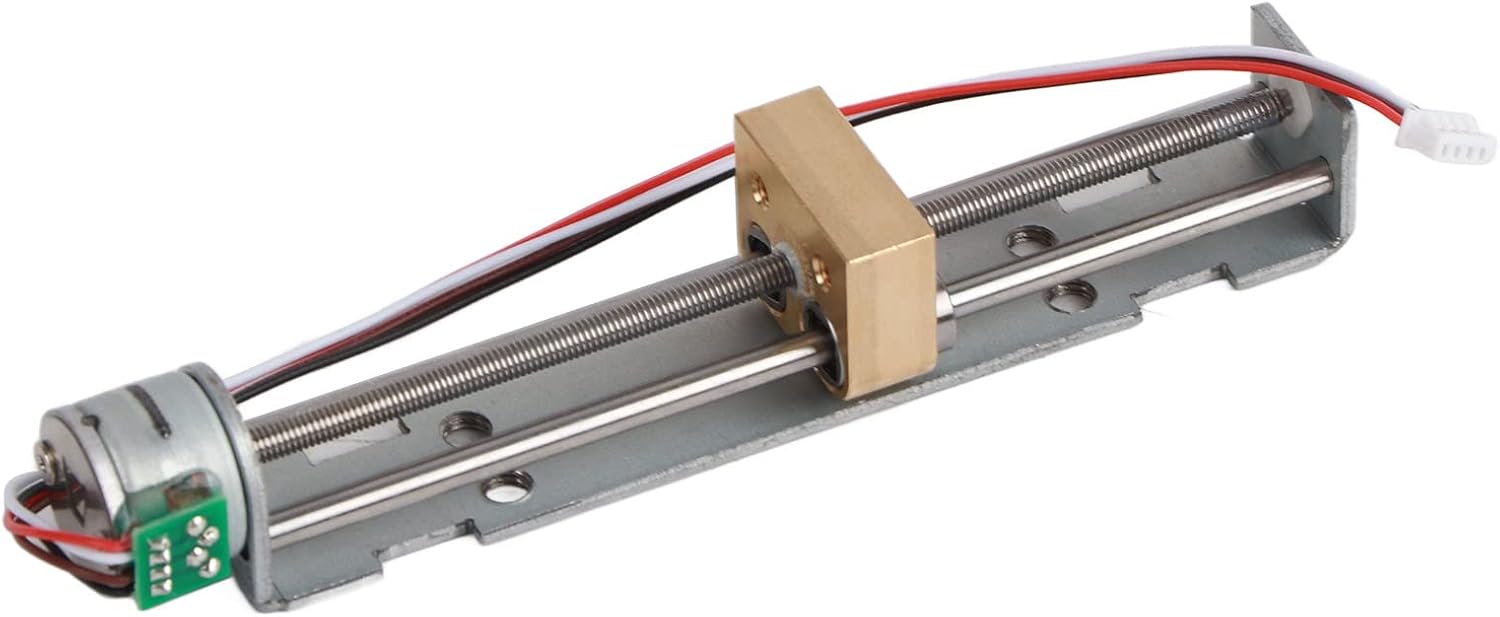 BORDSTRACT Stepper Motor Linear Slide Table, Mini Linear Stage Small Slide Guide, Linear Actuator for Printer and Measuring Equipment