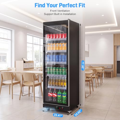 Image of 13.9cu.ft Commercial Beverage Refrigerator, Glass Door