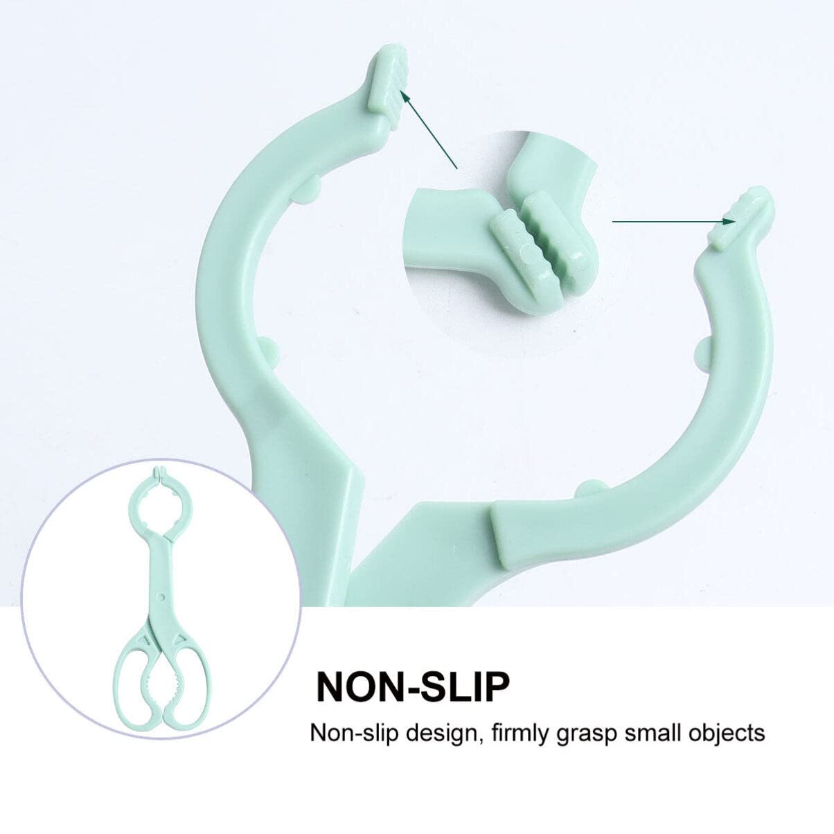 Ecceart, pinza per biberon, in silicone, antiscivolo, per allattamento, per biberon, colore: verde chiaro