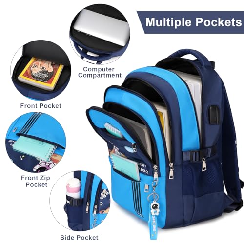 Image of ACESAK Backpack for Boys - Boy Backpack Schoolbag for Boys Kids Teens Girls Elementary Middle School Bags, Waterproof Lightweight Kids Bookbag Backpacks Casual Daypack with Lunch Bag Set