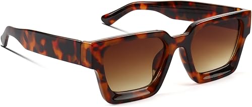 GFUIARA Lunettes de soleil carrées tendance pour homme et femme - Rectangulaire 