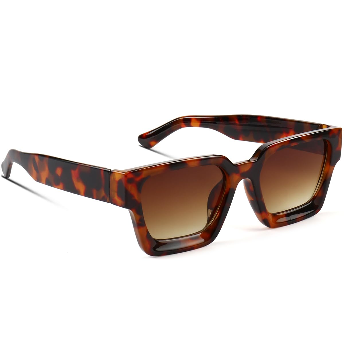 Trendy Square Sunglasses for Men Women Fashion Thick Rectangle Sun Glasses UV Protection Shades Designer Style