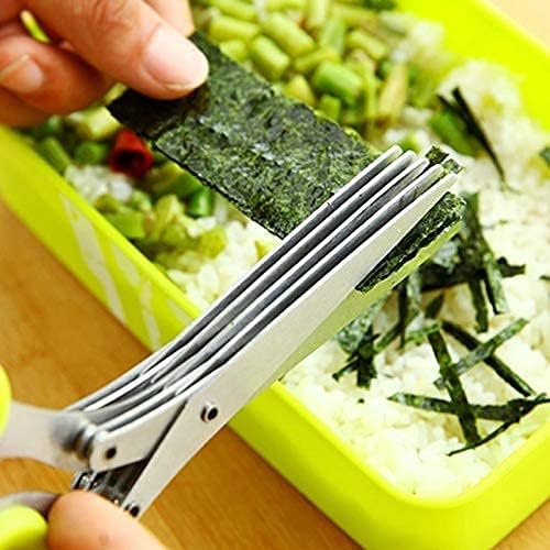 Kitchen Scissors Kitchen Shears Kitchen Knives Stainless Steel Scissor 3/5 Layers Spices Chopped Green Onion Cut(Stainless Steel)