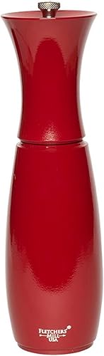 Miniatura 2 de Fletchers' Mill Border Grill - Molinillo de sal para parrilla, mancha de nuez, 8 pulgadas, grosor ajustable fino a grueso, fabricado en Estados