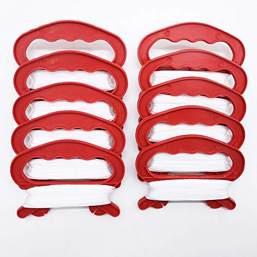 Xinlinke Pack Of 10 Mini Small Kite Reel Winder Grip Line Board Red With 30M String For Beginner Fly Tiny Kites #TOP1