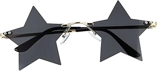 1 Par De Óculos De Sol De Festa Óculos De Sol Infantis Óculos Transparentes Para Mulheres Óculos De Sol Irregulares Óculos Engraçados Óculos Em Forma De Estrela Óculos De
