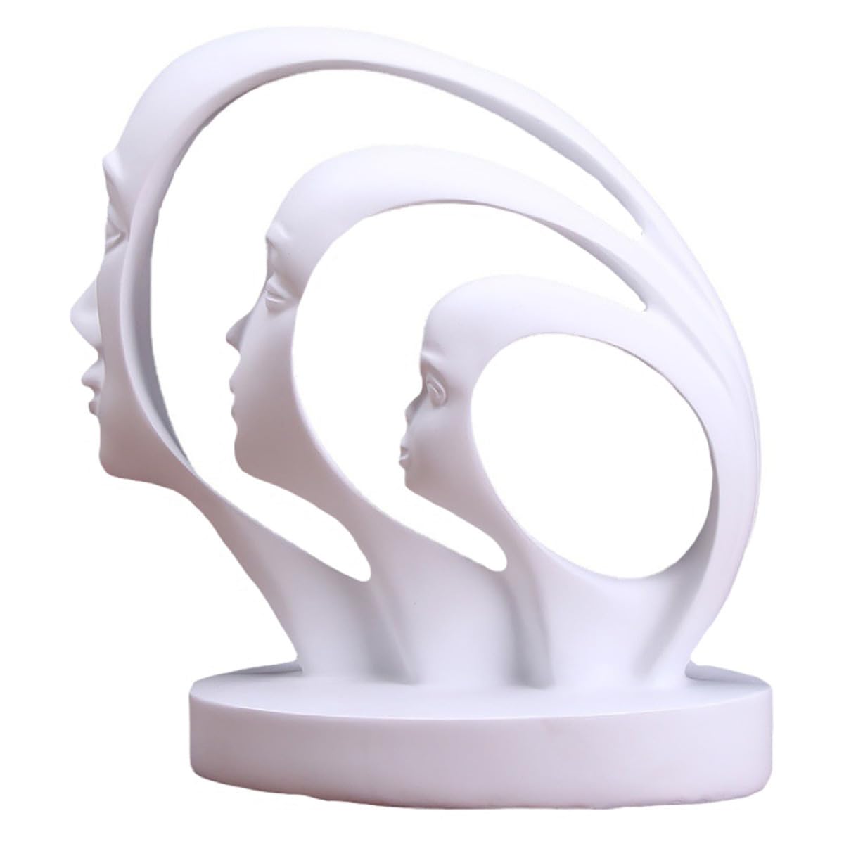Beavorty Adorno Artesanal de Resina para Decoración del Hogar, Figura Elegante y Delicada para Dormitorio u Oficina, Diseño Único y Estilo Moderno en Blanco