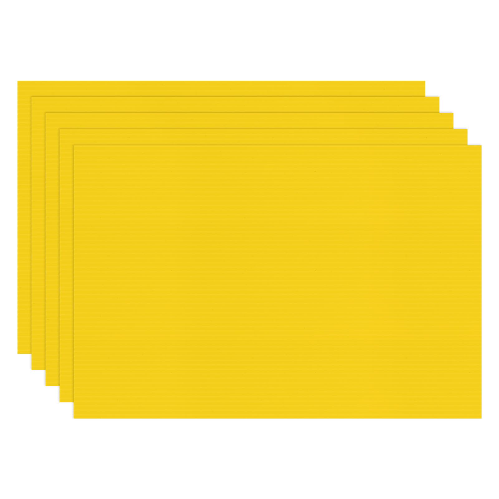 M METERXITY 5-Pack Corrugated Plastic Sheets, 8 Inch x 12 Inch Waterproof Blank Corrugated Poster Board Yard Signs for Garage Sale/Office/Classroom/