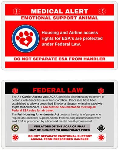 Esa Registration Card XpressID Custom Holographic Emotional Support ...