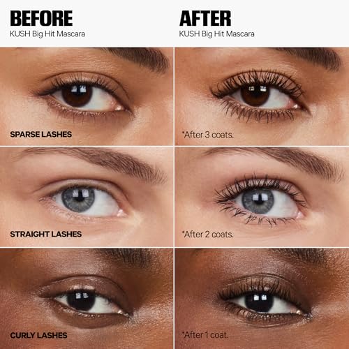 Image of Milk Makeup KUSH Big Hit Volumizing Mascara - 12HR Clean High-Volume Mascara for Lifting, Lengthening + Defining Lashes - Clump + Smudge-Free, Weightless + Safe for Sensitive Eyes - Black