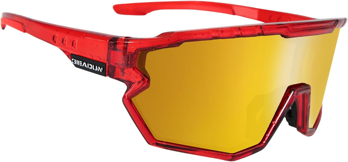 Sports Sunglasses Cycling Glasses Pink Polarized Glasses Baseball glasses with 3 lenses,Fishing,Ski Running Golf