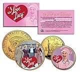 I LOVE LUCY Lucille Ball State Quarter & JFK Half Dollar US 2-Coin Set LICENSED with COA