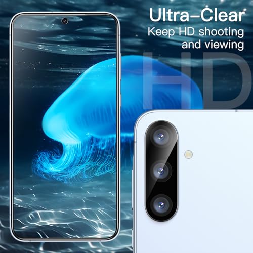 JETech Película de Vidro Temperado para Samsung Galaxy A55 5G 6,6 Polegadas com Protetor Lente Câmer
