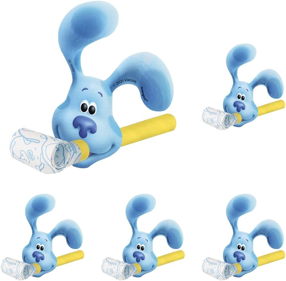 Blue's Clues Plastic Blowouts (Pack of 8) | Party Accessory for Kids | Perfect for Birthdays & Celebrations