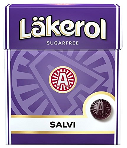 4 Cajas x 25g de Läkerol Salvi - Stevia - Original - Sueco - Sin Azúcar - Salmiak - Regaliz - Pastillas - Pastillas - Gotas - Grageas - Caramelos - Dulces