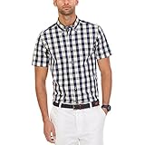 Nautica Men's Estate Large Plaid Short Sleeve Shirt