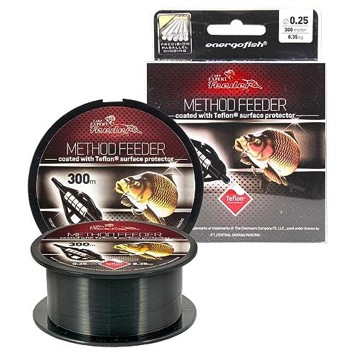 CARP EXPERT Method Feeder Teflon Schnur 300m 0,25mm 8,35kg Monofile Schnur Mono Feederschnur
