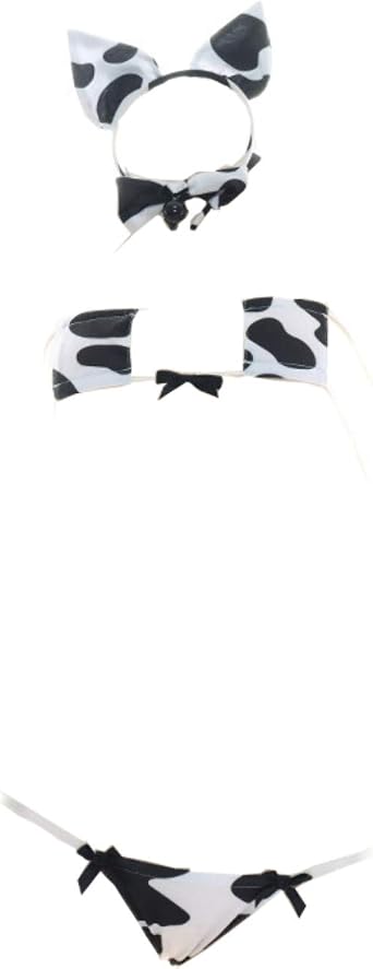 Amazon.com: Top de bikini de vaca para mujer y micro tanga conjuntos con  cuello : Ropa, Zapatos y Joyería